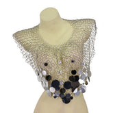 Silver Sequin Chainmail Club Top