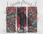 Scream Stained Glass Ghost Face Horror Tumbler