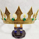 Regal Medieval Pointed Gold Crown with Stones