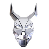 Long Horn Reflective Silver Mask