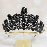 Queen of Darkness Black Rhinestone Crown