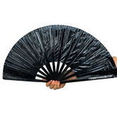 Onyx Black Metallic Hand Fan