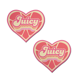 Love: Juicy Pink Retro Heart Nipple Pasties
