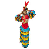 International Red Blue and Yellow Rumba Women's Costume