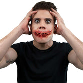 Keep Quiet Sewn Mouth Latex Makeup Prosthetic