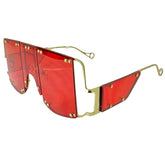 Large Funky Gold Metal Arms Sunglasses