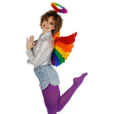 Rainbow Marabou Feather Costume Angel Halo