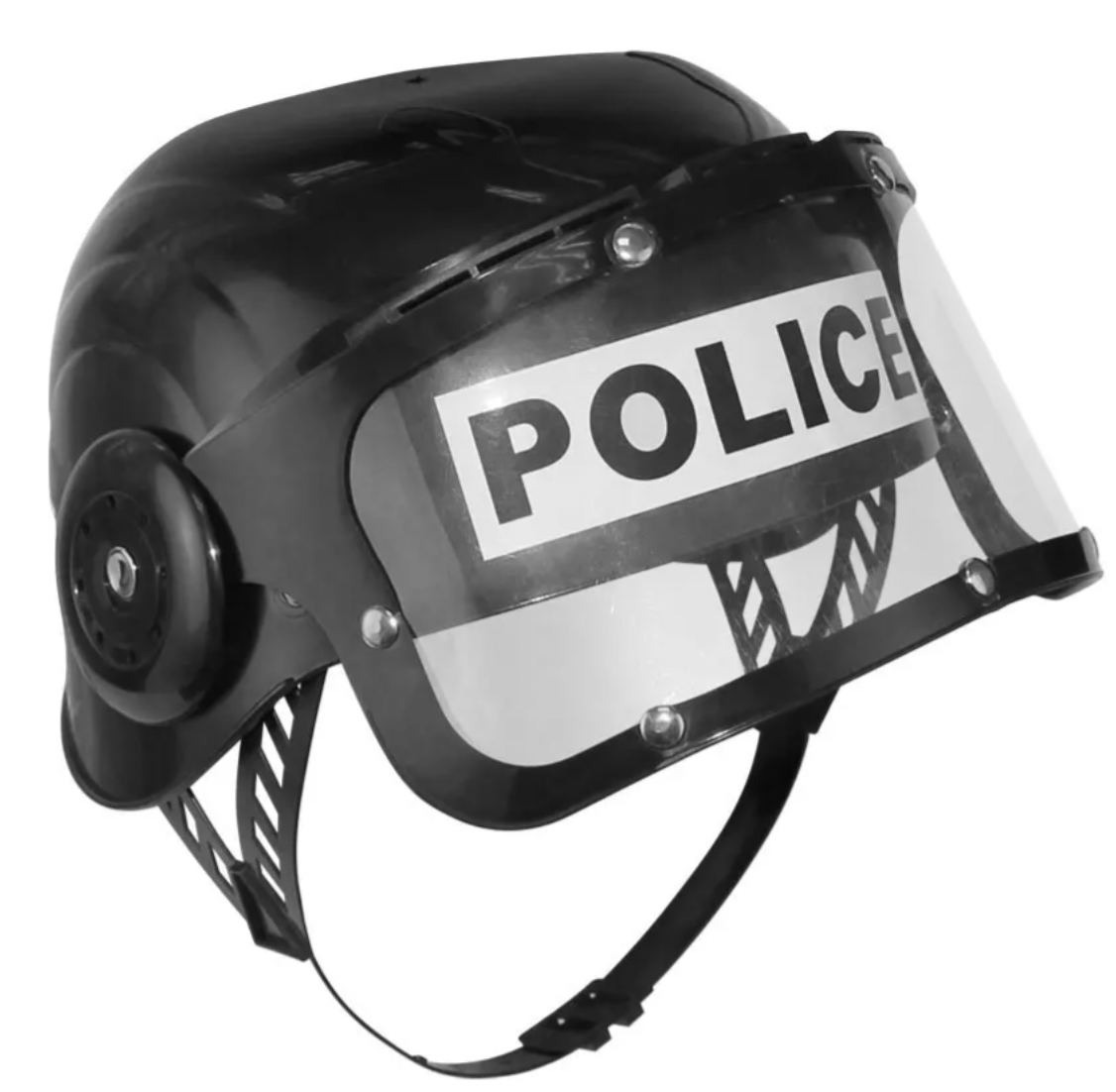 black police motorcycle helmet Child's Black Police Helmet with Eye Shield – AbracadabraNYC