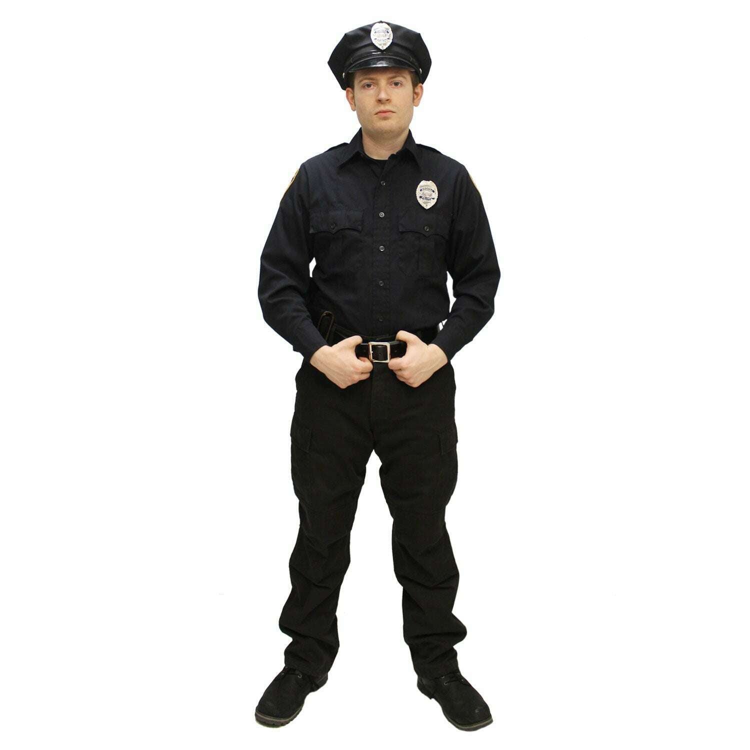 Production Quality Long Sleeve Police Uniform Costume Navy / 3X / Rent