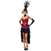 Beautiful Red Lady Burlesque Adult Costume