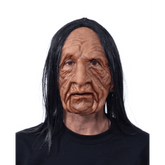 Roadie Old Man Long Haired Latex Face Mask