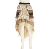 Steampunk Multilayered Mid Length Frilly Skirt