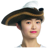Leatherlike Feather Pirate Hat