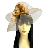 Oversized Bronze Blossom Fascinator
