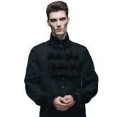 Gothic Men's Flounce Tie Ruffled Shirt