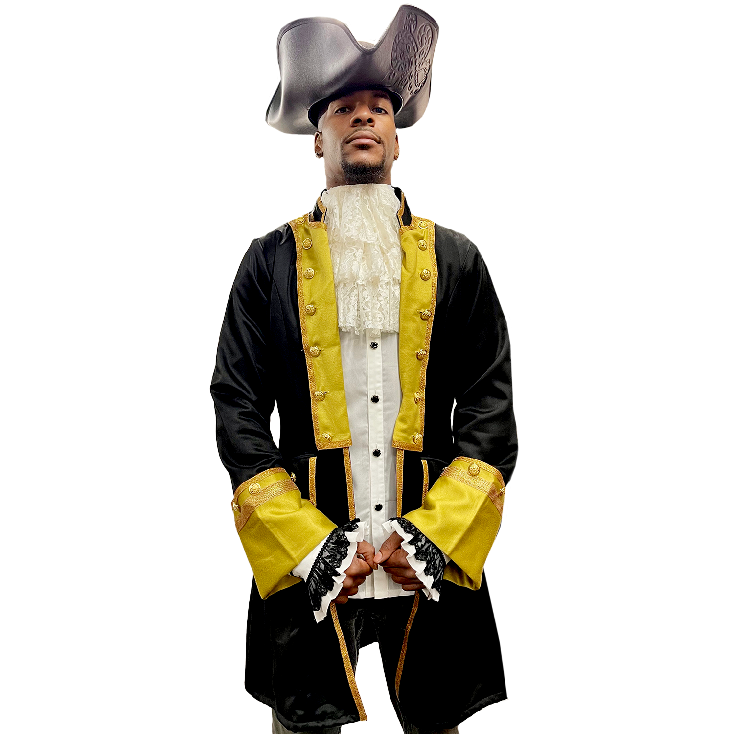 Norrington Commodore Black Pirate Coat, X-Large