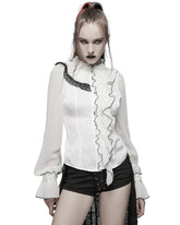 Gothic Asymmetrical Jacquard Shirt