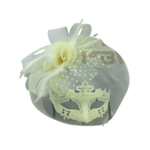 Polka Dot Feather Fascinator Venetian Mask