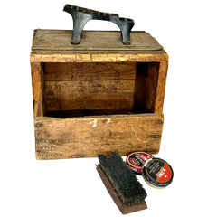 Old Fashioned Vintage Shoe Shine Prop with Brush Included