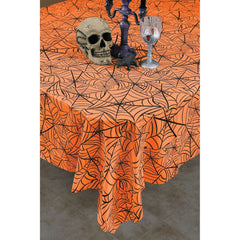 Halloween Themed Spiderweb Pattern Tablecloths