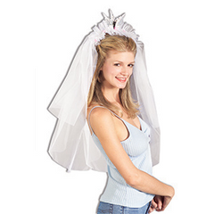 Bride To Be White Party Veil
