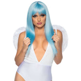 Marabou Trimmed White Feather Angel Wings