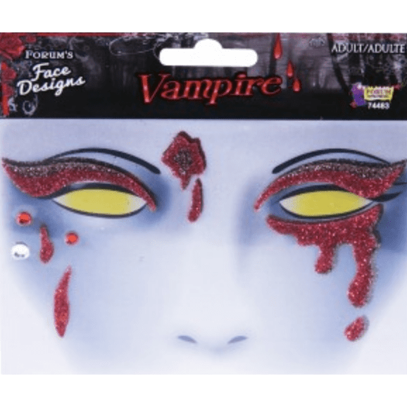 Vampire Inspired Glitter Face Stickers