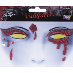 Vampire Inspired Glitter Face Stickers