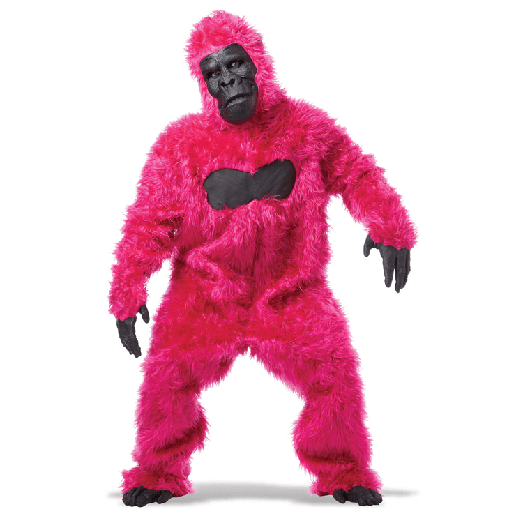 Pink Gorilla Suit Adult Costume & Mask