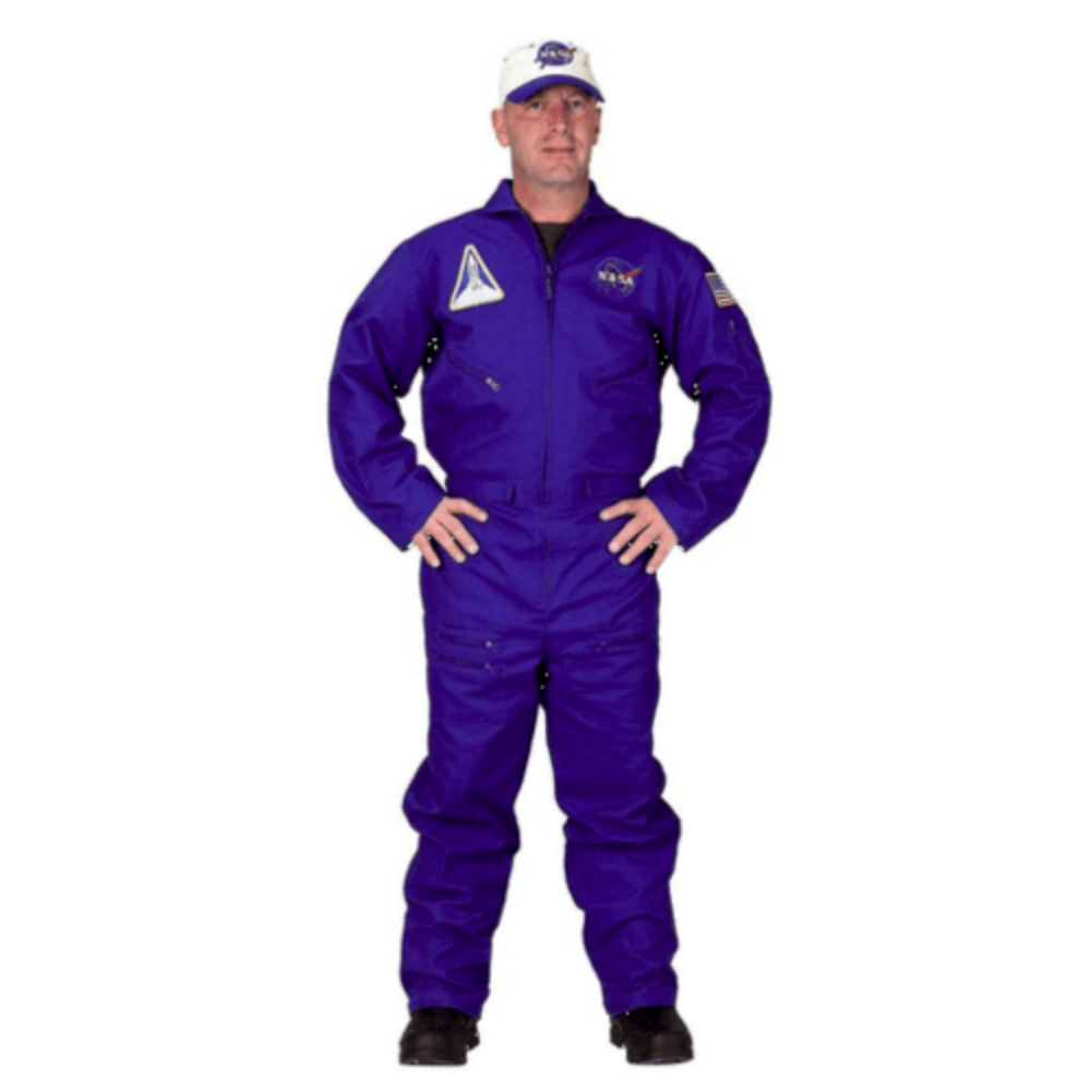 Deluxe Blue Flight Suit & Cap Adult Costume