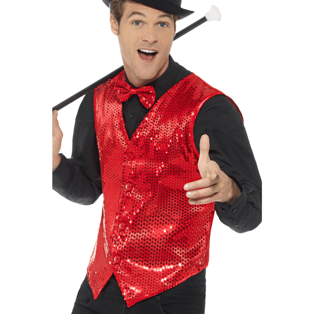 Red sparkly top vest top