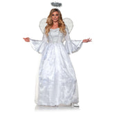 Heavenly White Angel Light Up Dress Women's Adult Costume w/ Wings & Halo