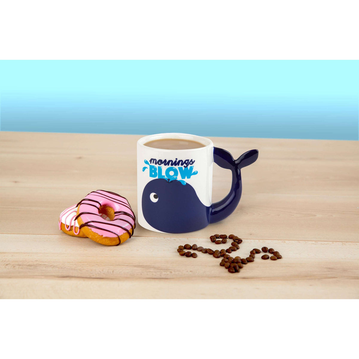 Mornings Blow Whale Coffee Mug