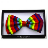 Radial Rainbow Striped Bow Tie