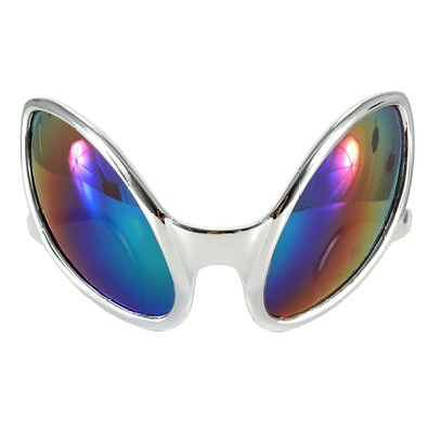 Silver Alien Eyes Close Encounter Glasses – AbracadabraNYC