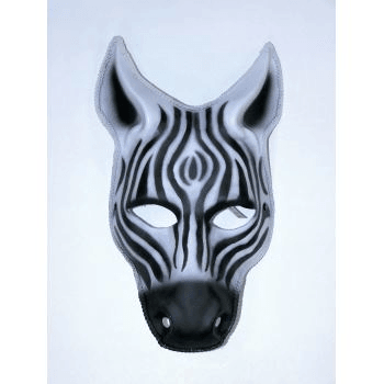 Plastic Zebra Mask