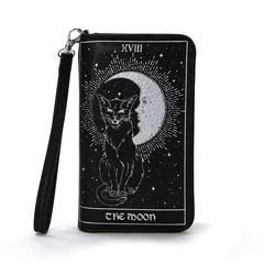 The Moon / Death Tarot Card Zip Up Wallet