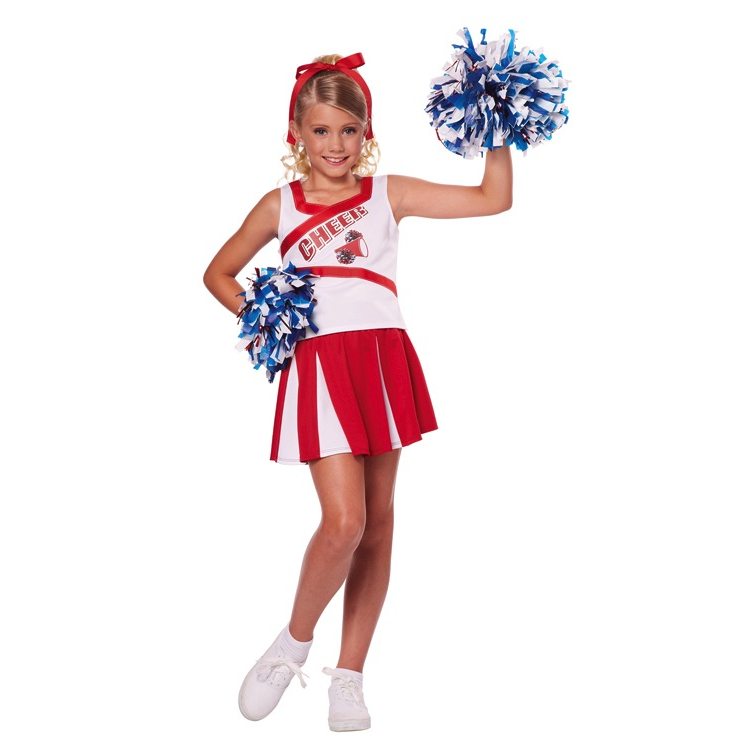 High School Cheerleader Kids Costume - Main Image