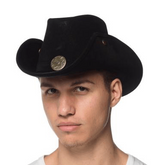 Leatherlike Snap Cowboy Hat