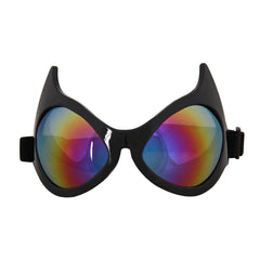Black Cat Eye Rainbow Lens Goggles