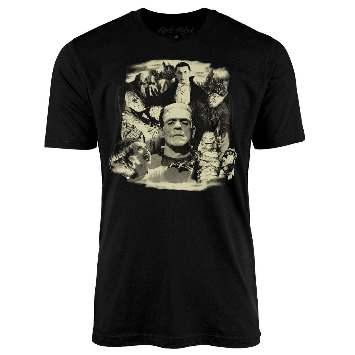 Universal Monsters Collage Glow In The Dark T-Shirt
