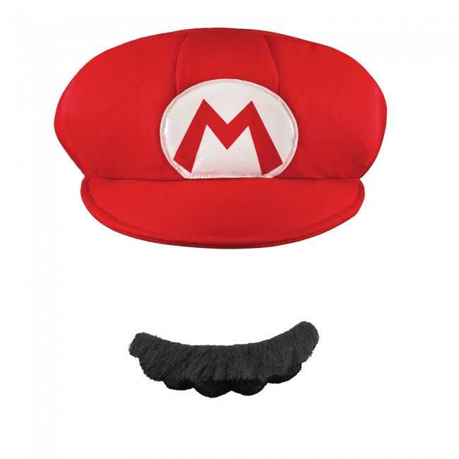 Super Mario Mario Hat Mustache Kit – AbracadabraNYC