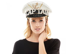 Premium Sequin Captain Fisherman Hat w/ Rhinestones