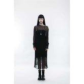 Gothic Transparent Woolen Dress