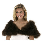 Brown Marabou Shawl