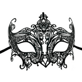Valentina Laser Cut Metal Venetian Rhinestone Mask