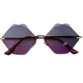 Lips Shaped Frameless Sunglasses