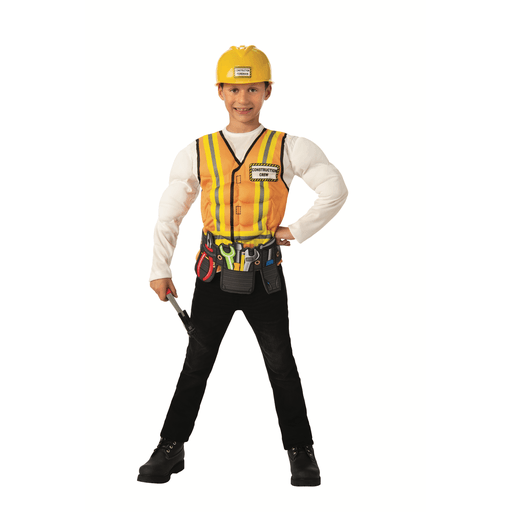 Construction Worker Muscle Padded Child Costume