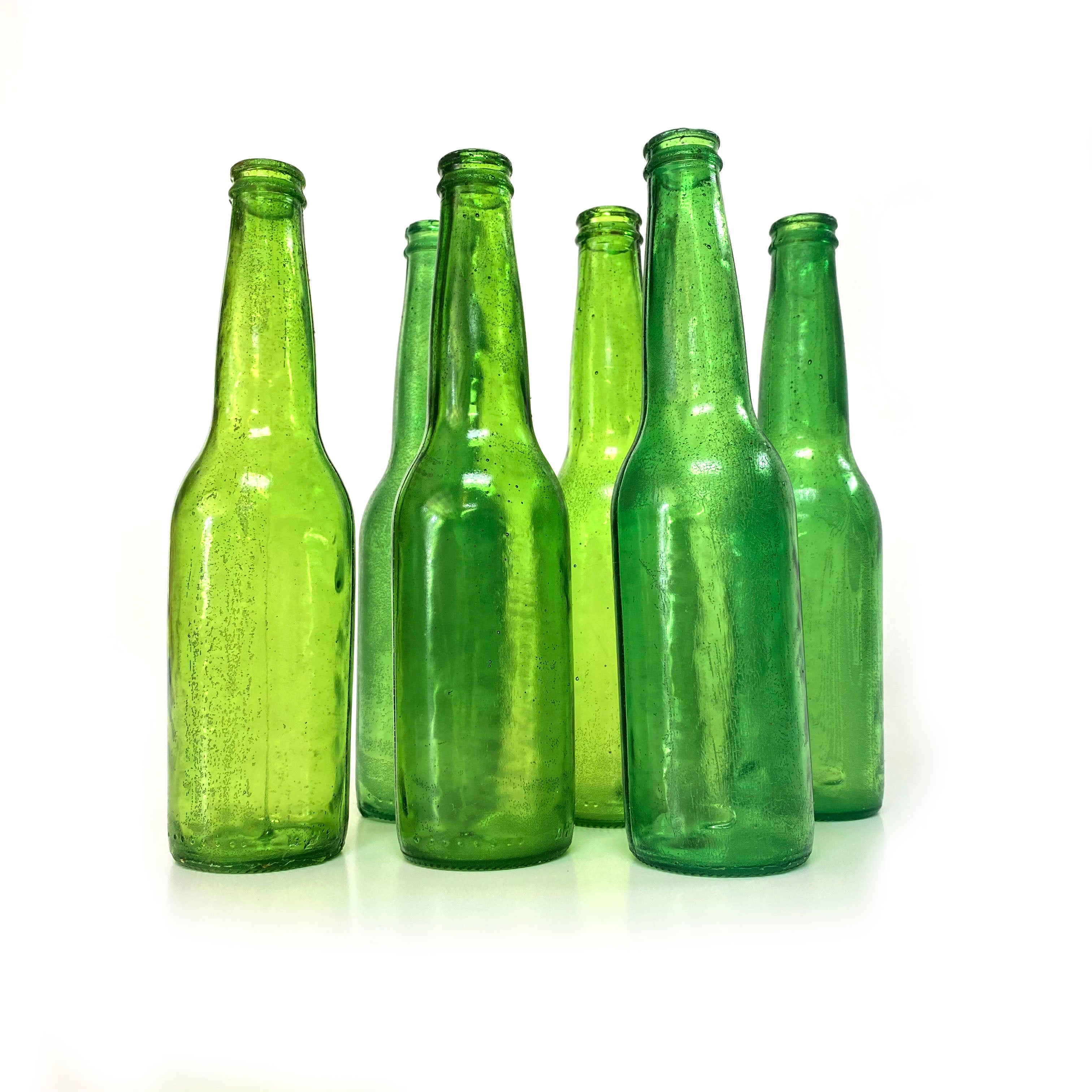 NewRuleFX SMASHProps Breakaway Beer Bottle Prop VALUE 6 Pack - DARK GREEN translucent - Dark Green Translucent