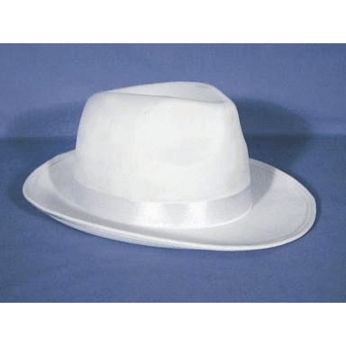 White ”Super Solid" Gangster Hat